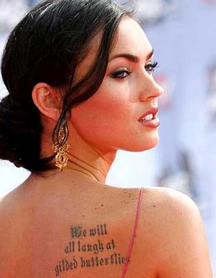 the tatoo designs on the star bodies Many Star and celebrities in the world