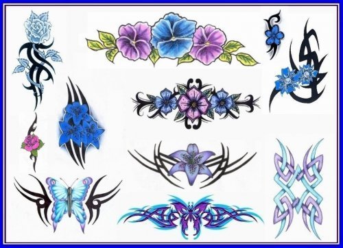Flowers feminine tattoo designs a pretty girl tattooed