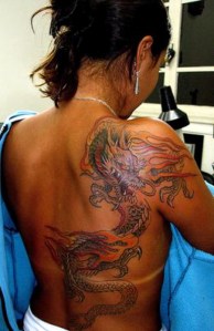 dragon tattoo girl buttock