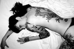 bottom tattoo dragon girl