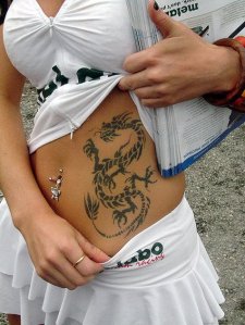 chinese girl with dragon tattoos