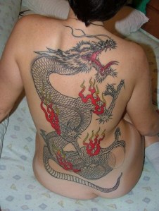sexy woman dragon tattoo