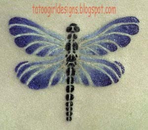 dragonfly tattoo picture blue