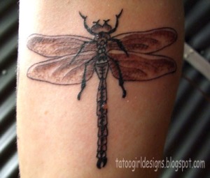 dragon fly tattoo black