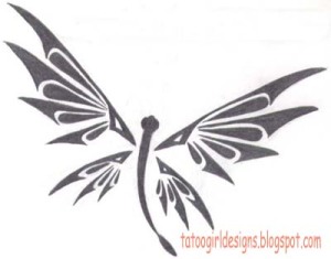dragonfly tattoo black design