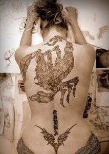 Scorpio Tattoo for women girls