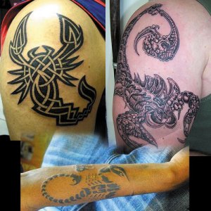 tribal scorpio symbol tattoos designs